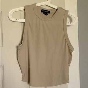 Women’s Streetwear Society Cream Cropped Tank Top ~ Size Large